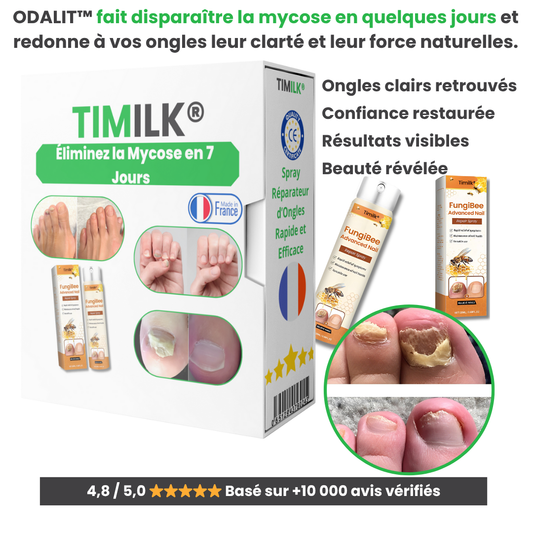 TIMILK® – Éliminez la Mycose en 7 Jours – Spray Réparateur d’Ongles Rapide et Efficace – Retrouvez Confiance et Beauté Naturelle
