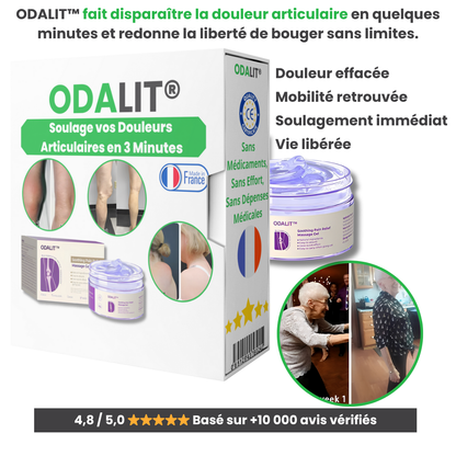 ODALIT™ – Soulage vos Douleurs Articulaires en 3 Minutes – Sans Médicaments, Sans Effort, Sans Dépenses Médicales